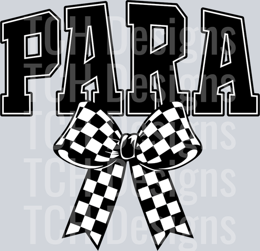 PARA CHECKERED BOW