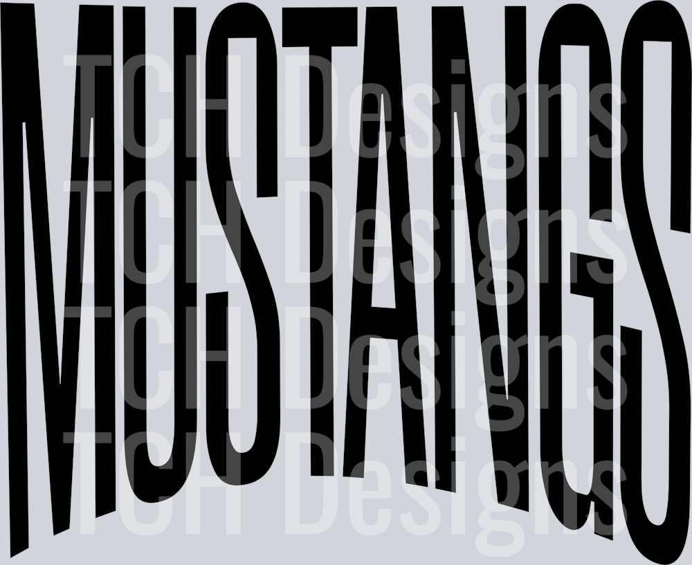 MUSTANGS OVERSIZED BLACK