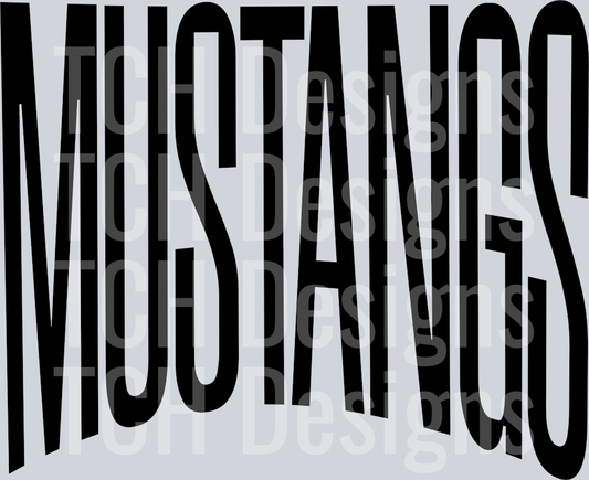 MUSTANGS OVERSIZED BLACK