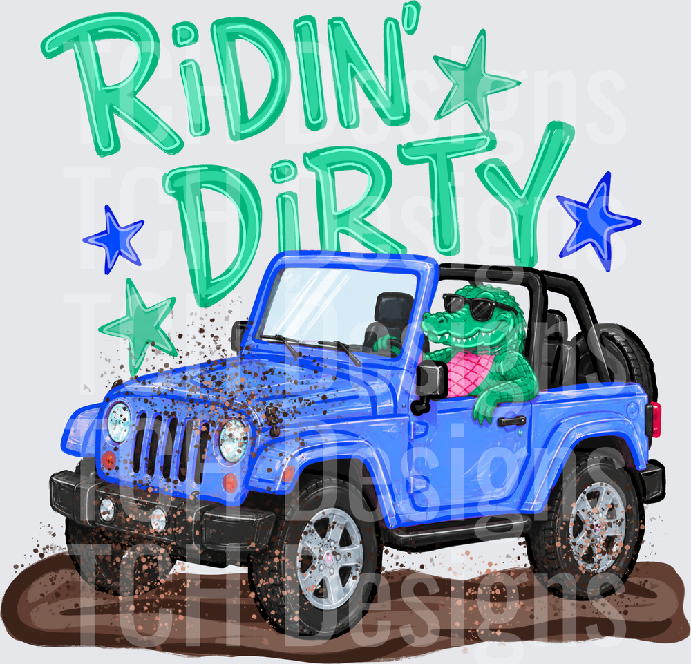 Ridin Dirty Side By Side Blue Gator
