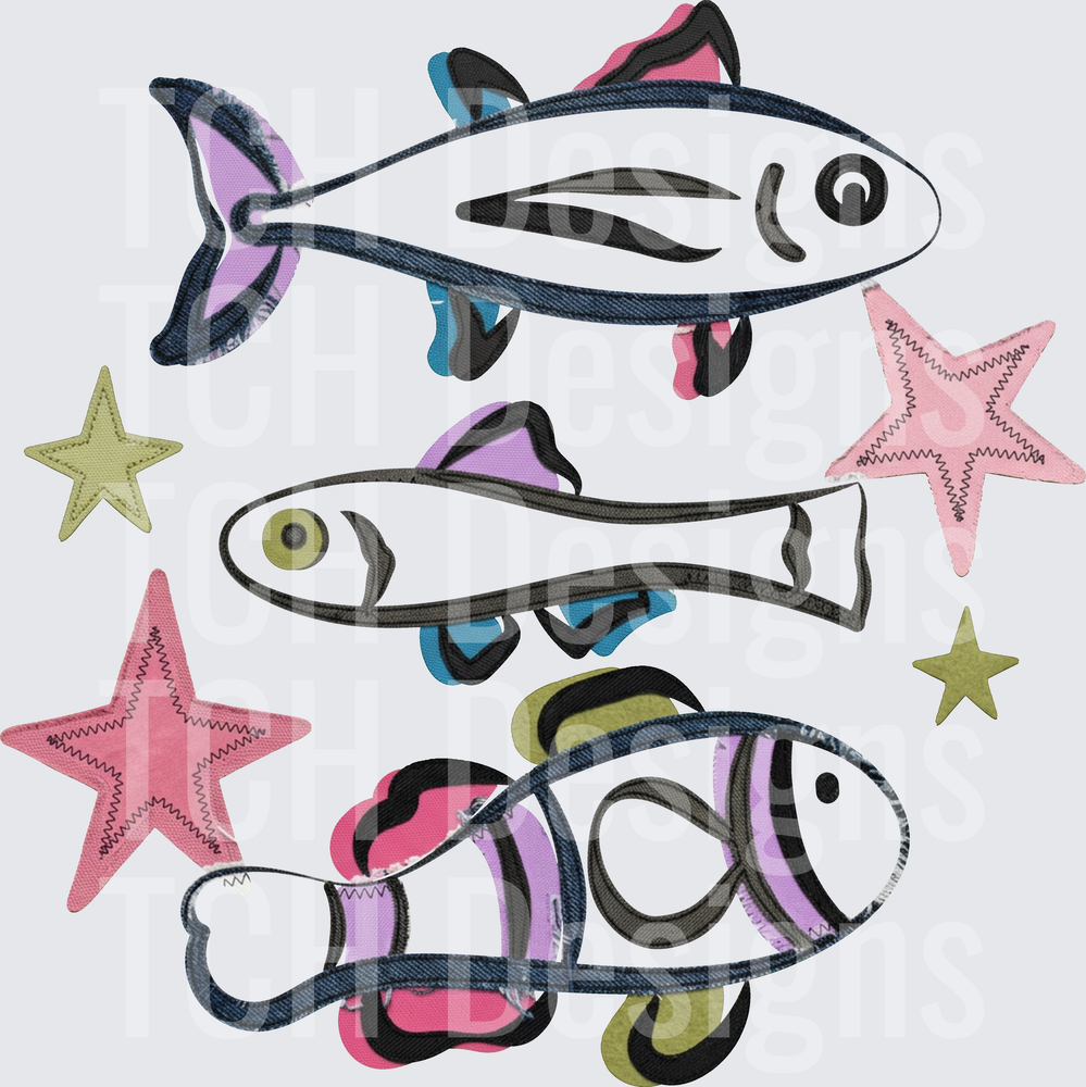 stacked fish patchwork hwds