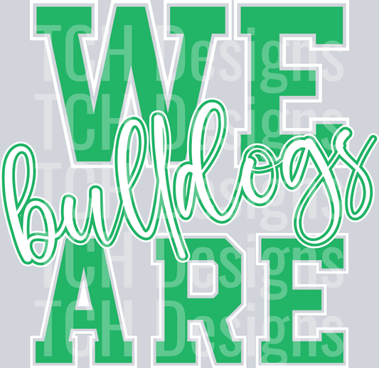 We are bulldogs green white