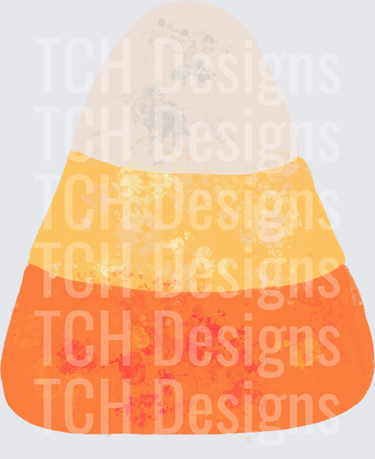 Watercolor Texture Halloween Candy Corn