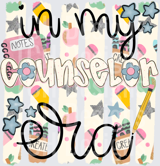 I'm My Counselor Era School Counselor Design with Stars and School Supplies
