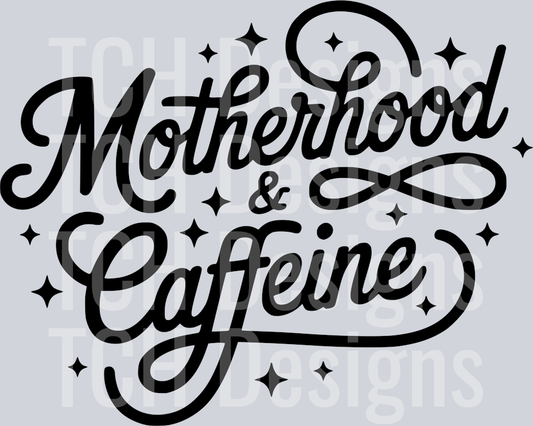 MOTHERHOOD & CAFFEINE  PNG