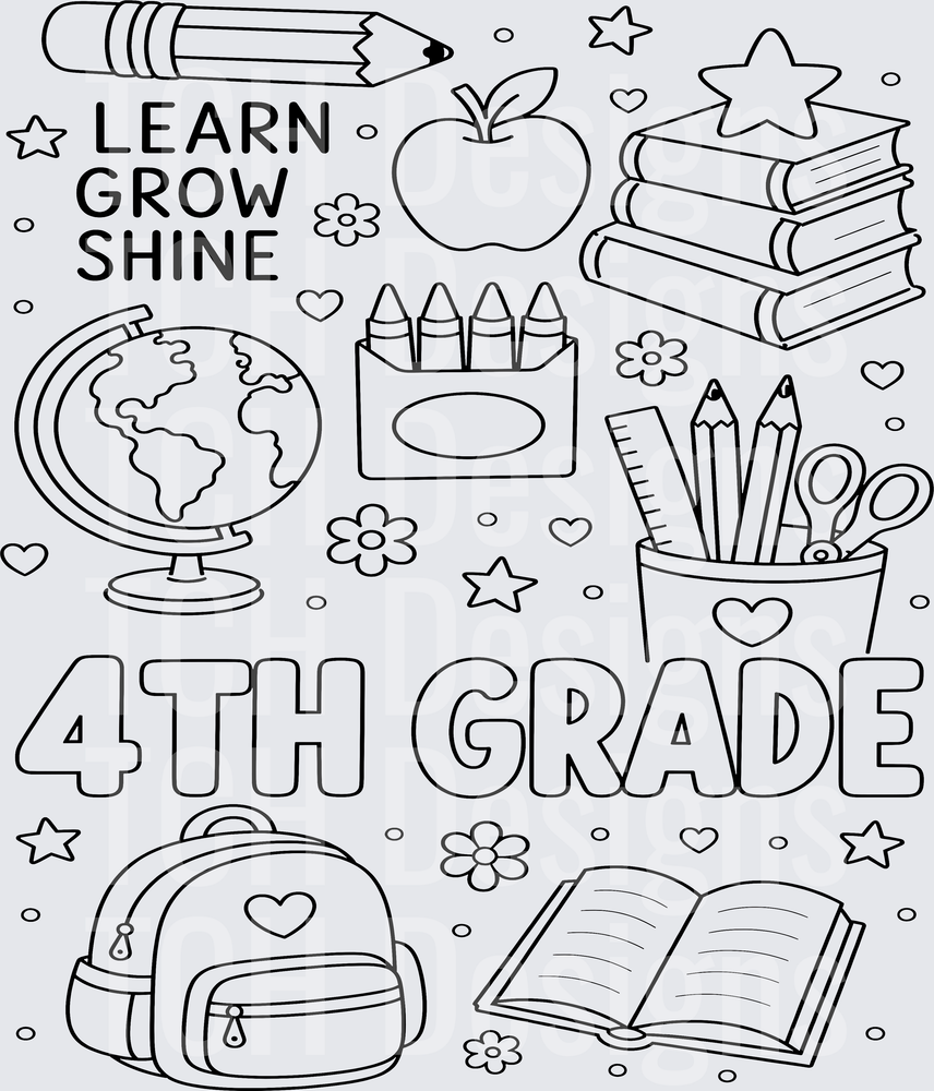 4th grade line art