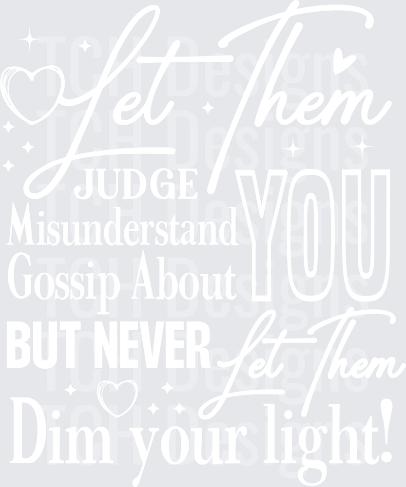 I can see this is a very light or faded image, but I can make out what appears to be text or design elements. Based on what's visible, I'll provide a title for this DTF transfer design:

Minimalist White Text Design