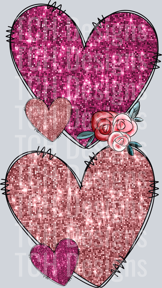 VALENTINES NAMES- BLANK HEARTS 2