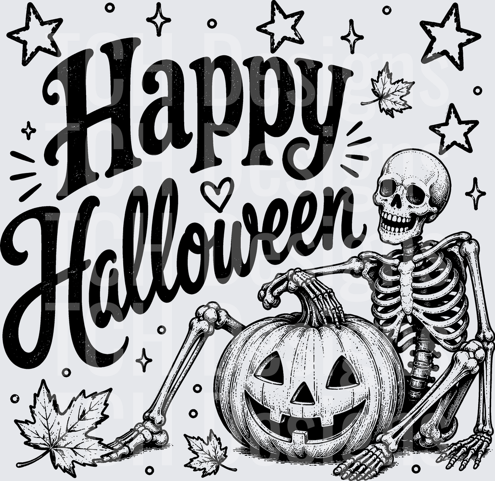 HAPPY HALLOWEEN SKELETON