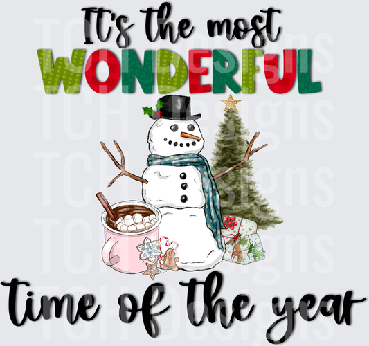 ITS THE MOST WONDERFUL TIME SNOWMAN