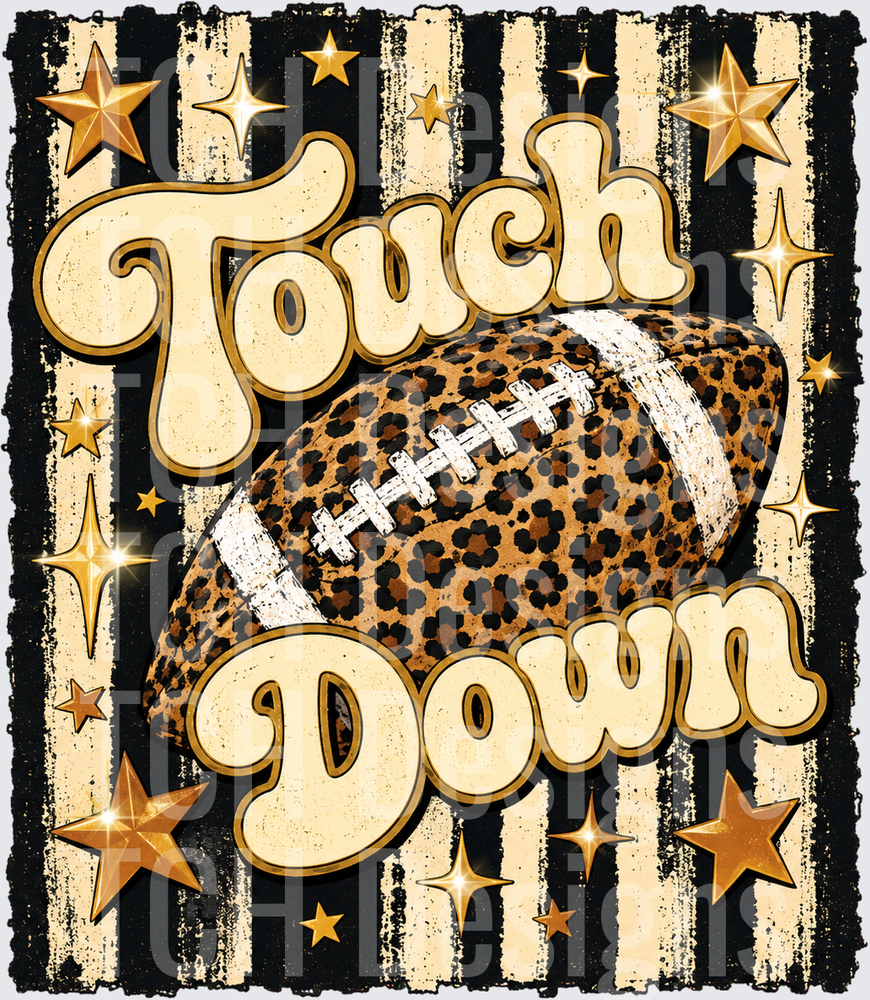 Touchdown Leopard Football Striped