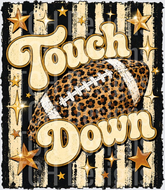Touchdown Leopard Football Striped