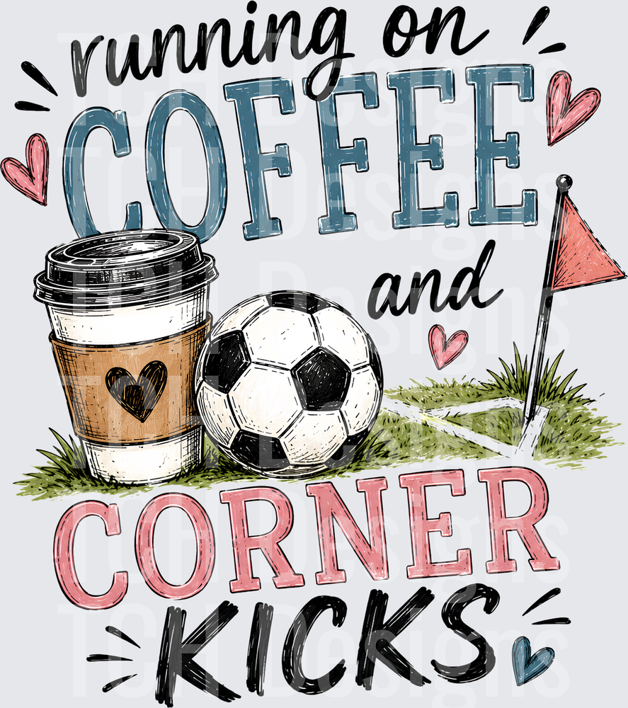 running on coffee and corner kicks- CSG designs
