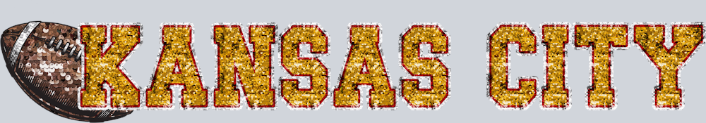 Sequin KC Football Sleeve
