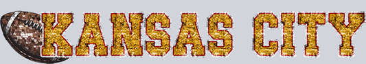 Sequin KC Football Sleeve