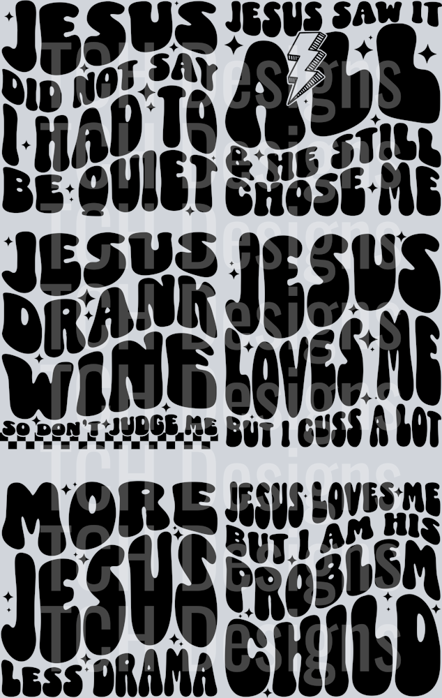 Jesus loves me premade gang sheet 36 inch