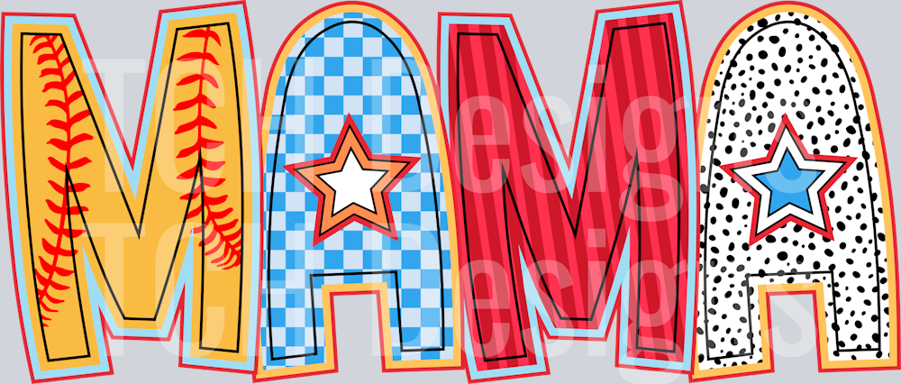 Retro Softball Mama PNG, Softball PNG