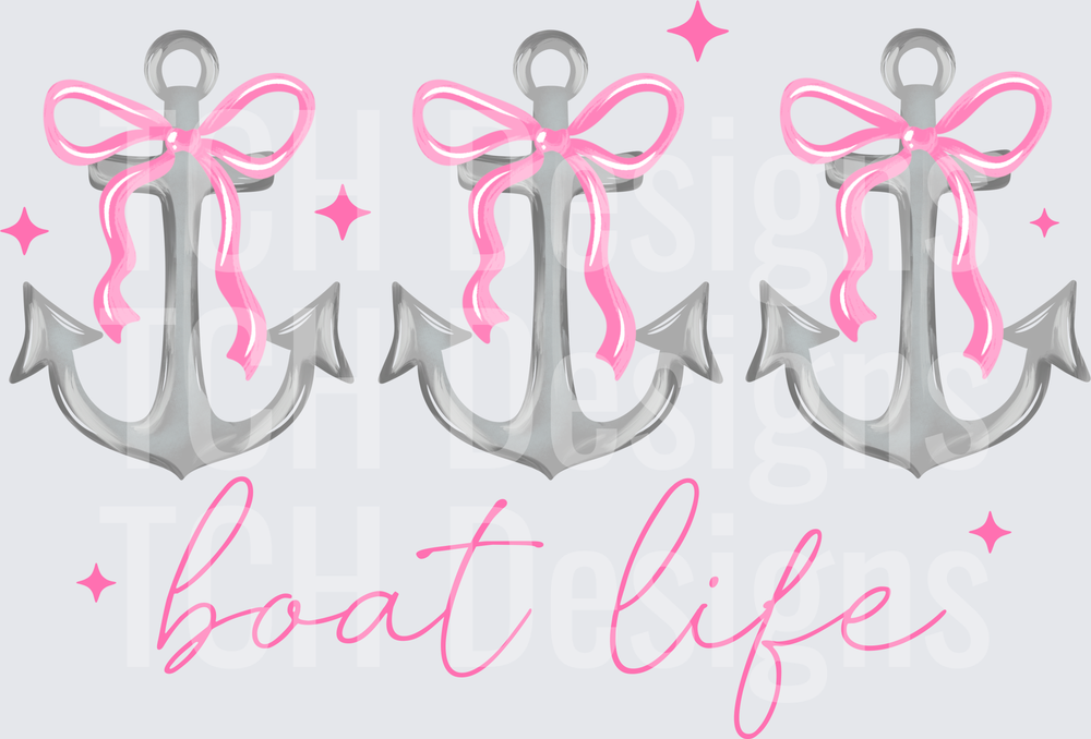 Boat life anchor and bows