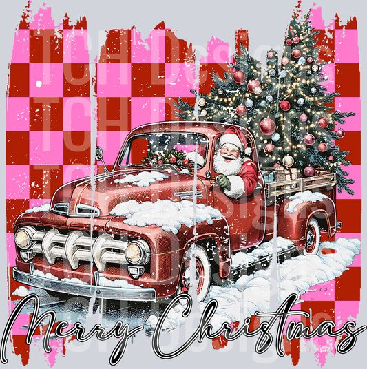 MERRY CHRISTMAS SANTA BRUSHSTROKE