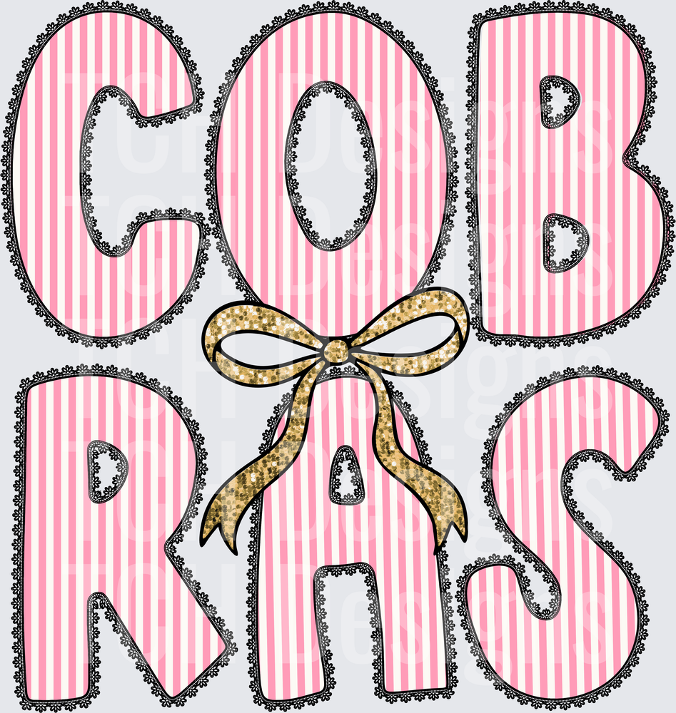 Cobras Pink Mascot- CSG Designs