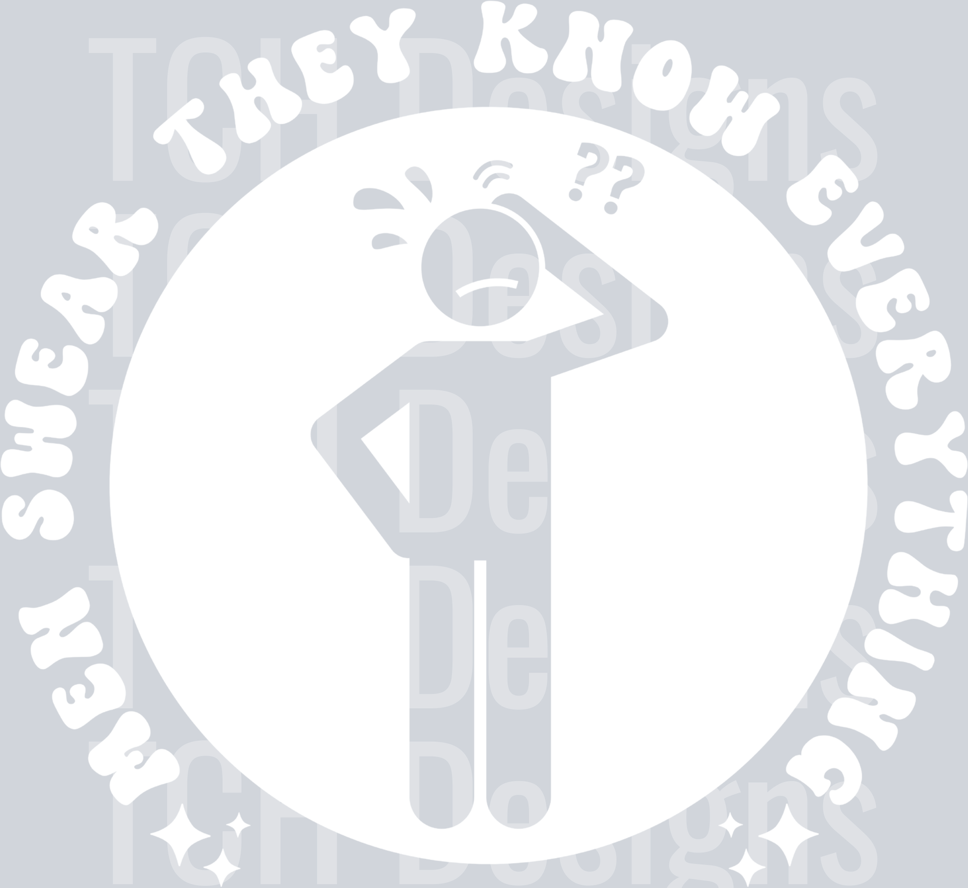 MEN SWEAR THEY KNOW EVERYTHING POCKET HWDS WHITE