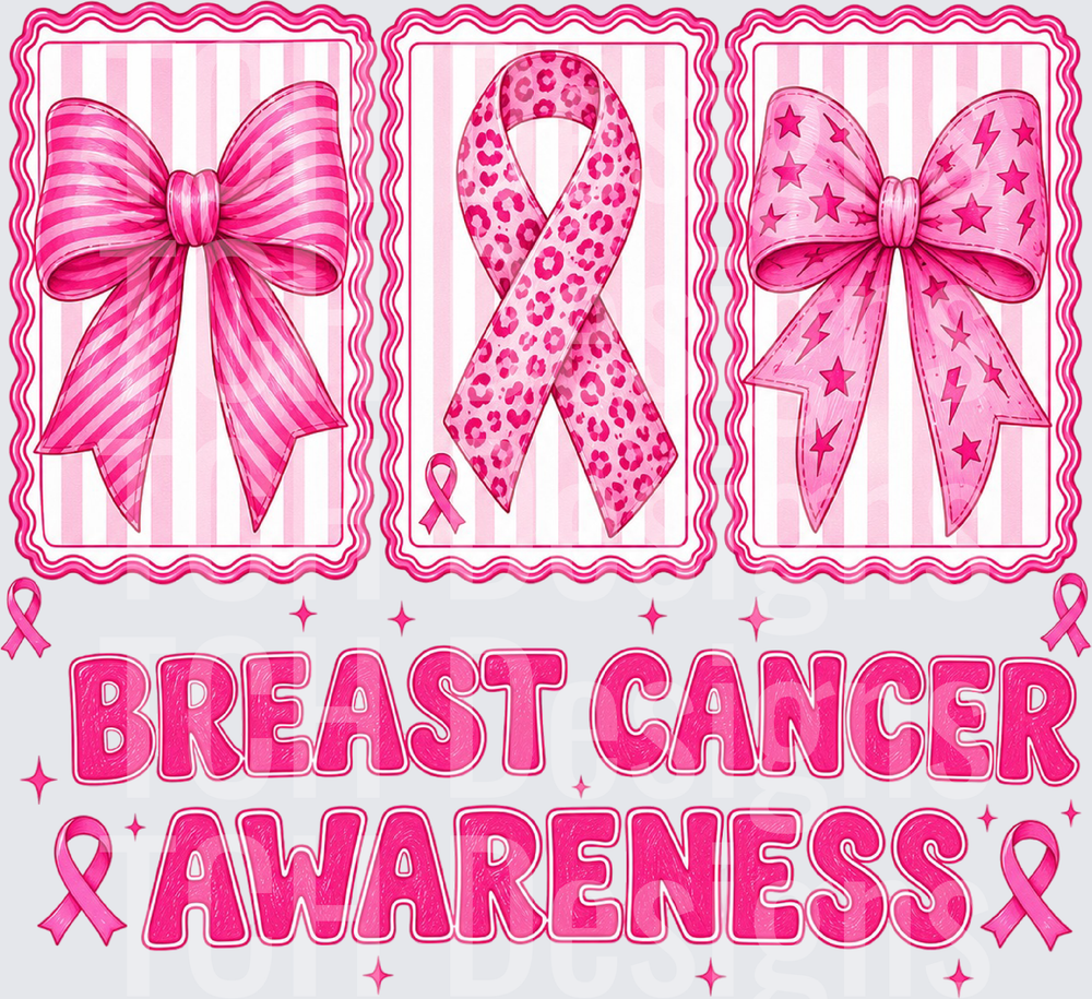 Bow and Ribbon Breast Cancer Awareness