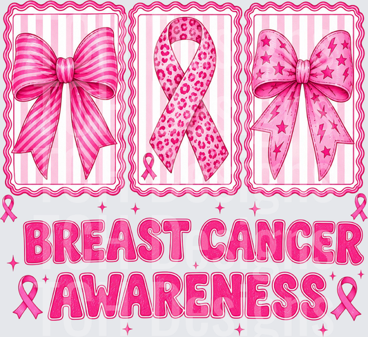 Bow and Ribbon Breast Cancer Awareness
