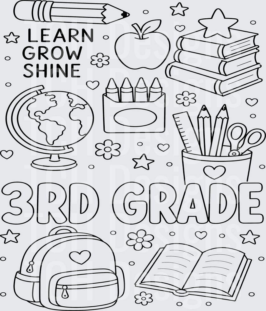 3rd grade line art