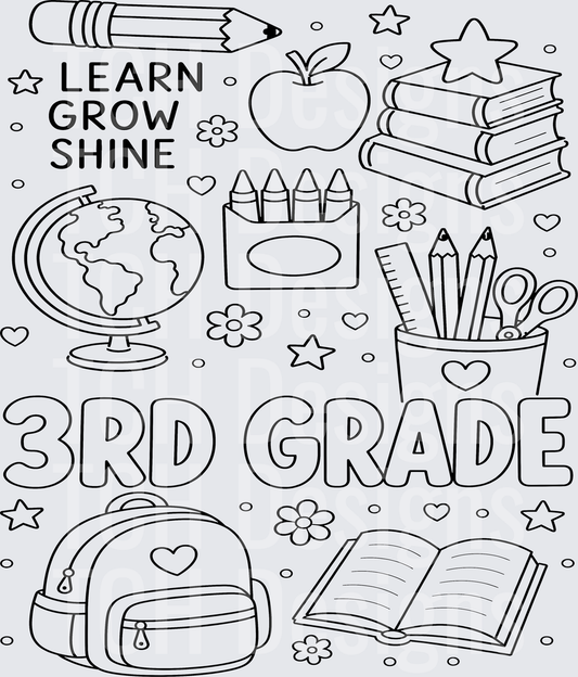 3rd grade line art