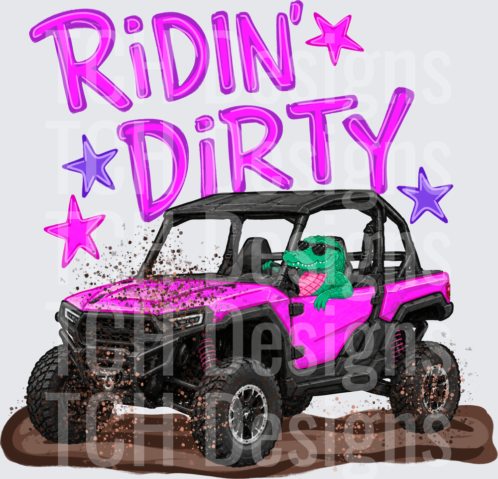 Ridin Dirty Side By Side Pink Gator