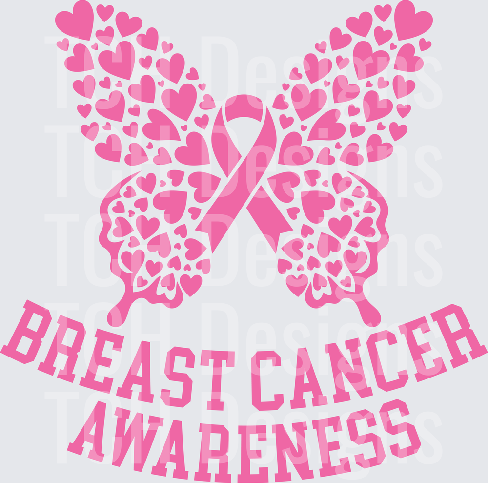 Breast Cancer Awareness Butterfly