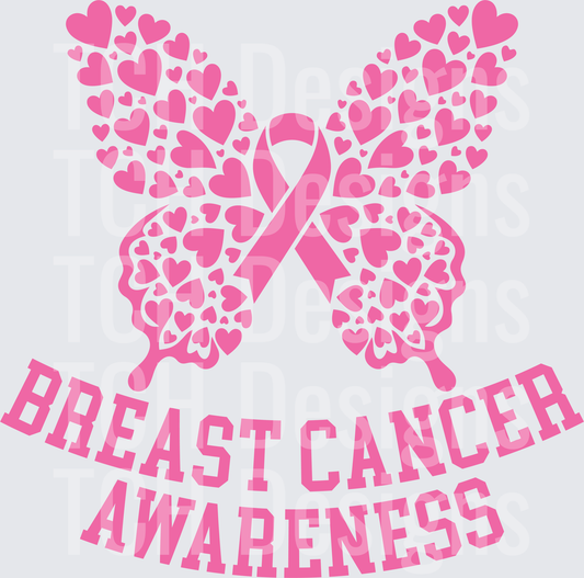 Breast Cancer Awareness Butterfly