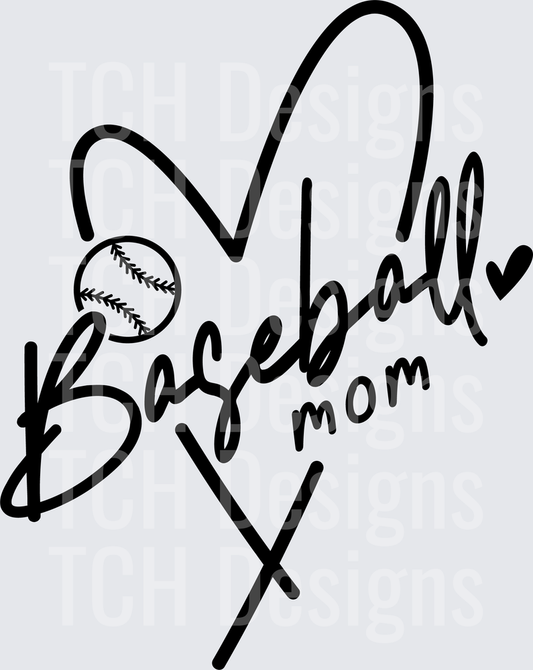 Baseball mom (black) (1)