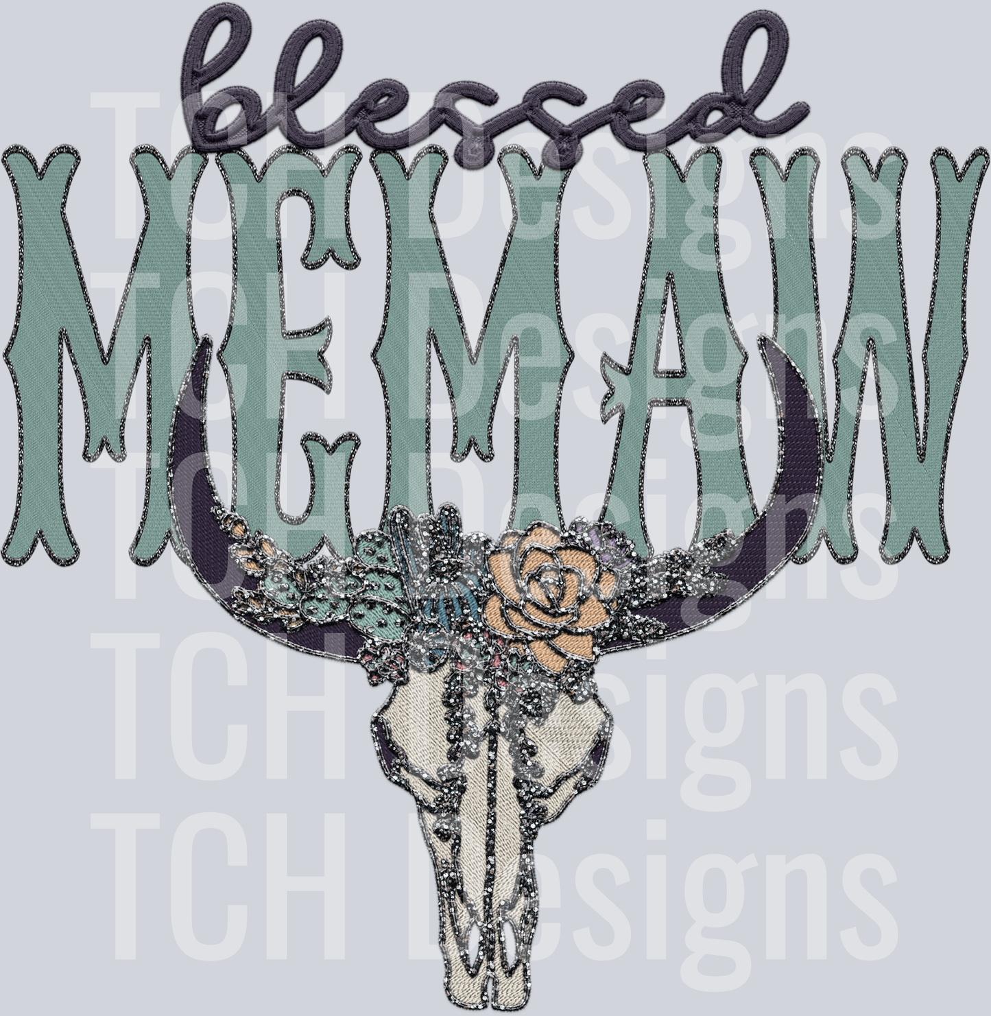 blessed blingy bull MEMAW HWDS