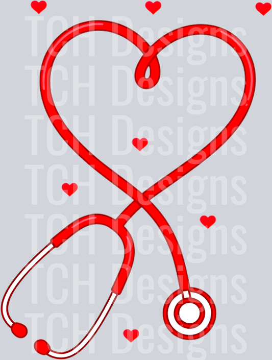 Nurse Stethoscope Heart Valentine's Day