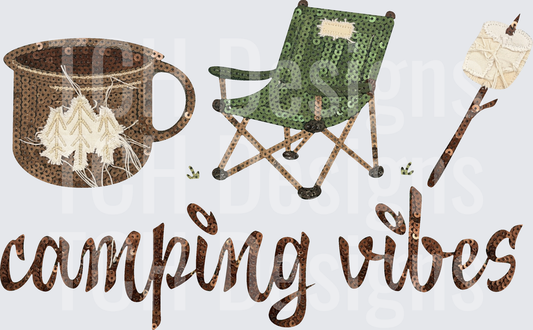camping vibes sequin hwds