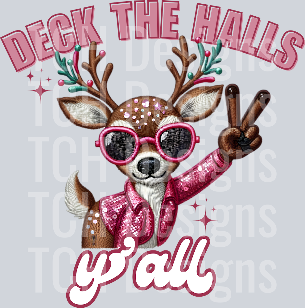 DECK THE HALLS YALL REINDEER