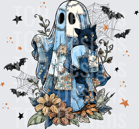Denim Ghost and Cat