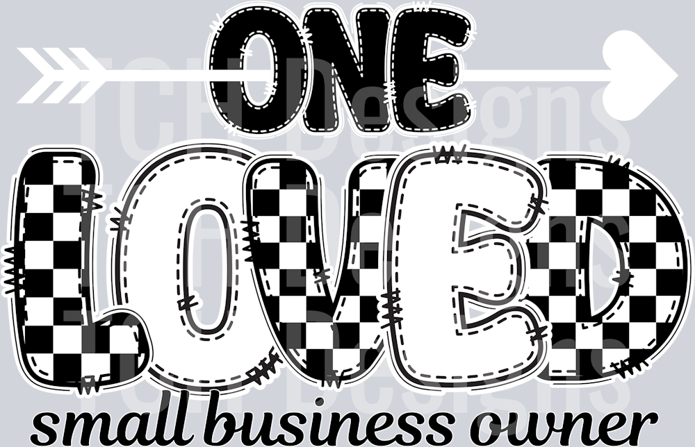 CheckeredArrowOneLovedSmallBusinessOwner