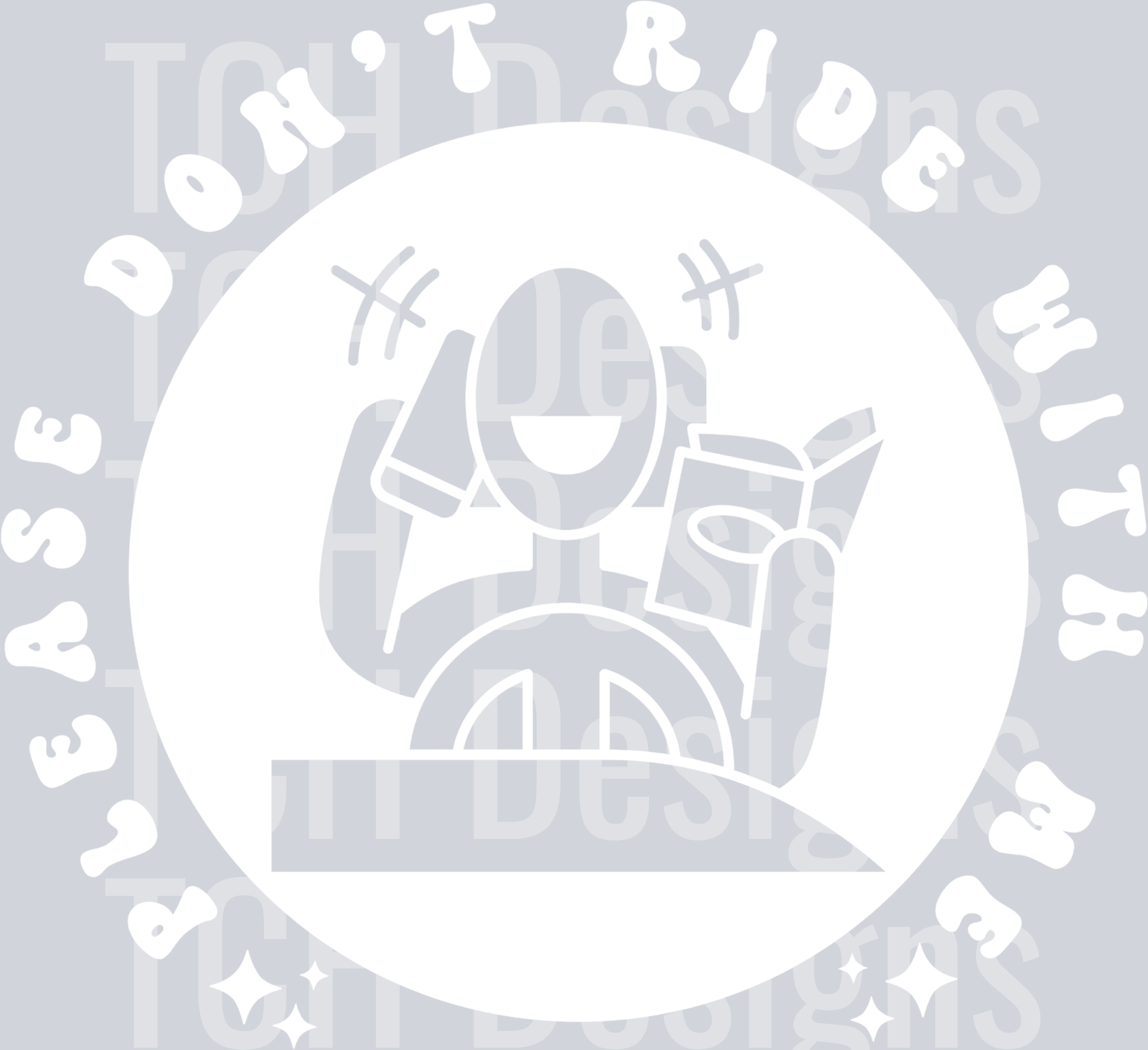 PLEASE DO NOT RIDE WITH ME POCKET HWDS WHITE