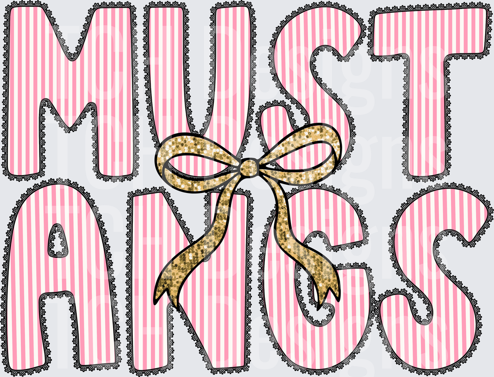 Mustangs Pink Mascot- CSG Designs