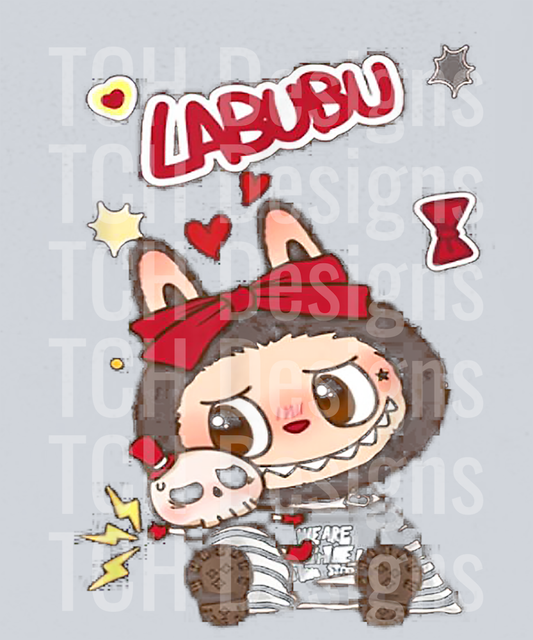 Funny Labubu Cute Labubu The Monsters Red Meme T-Shirt