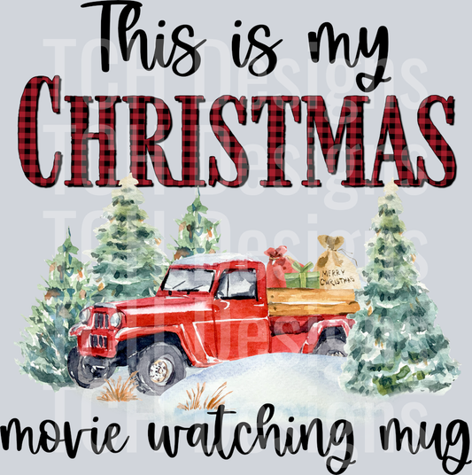 christmas farm truck mug