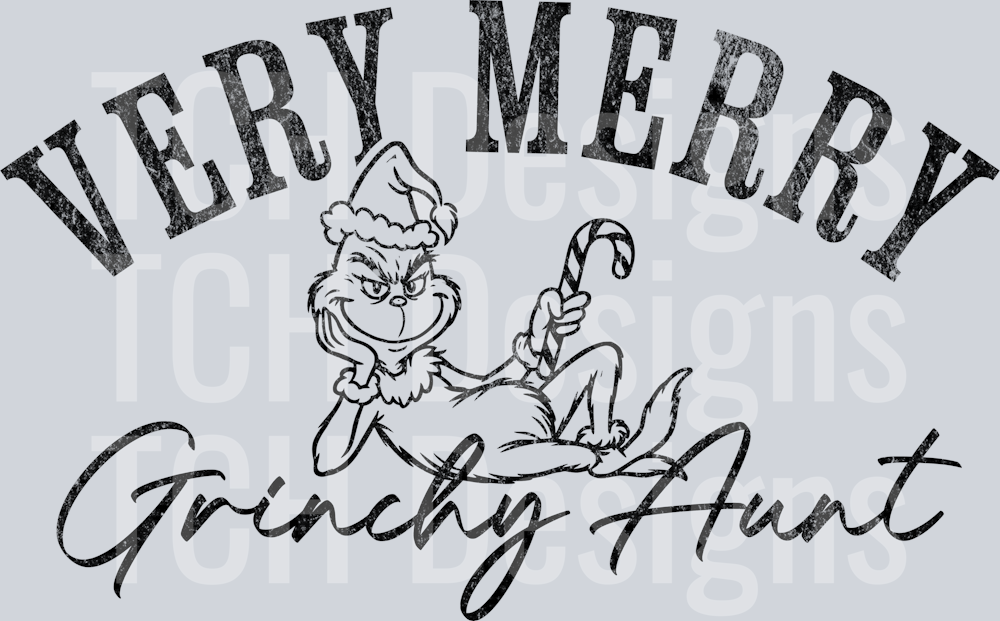 Very merry Grinchy Aunt black