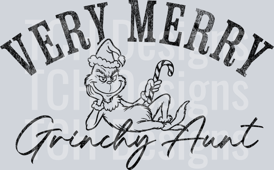 Very merry Grinchy Aunt black