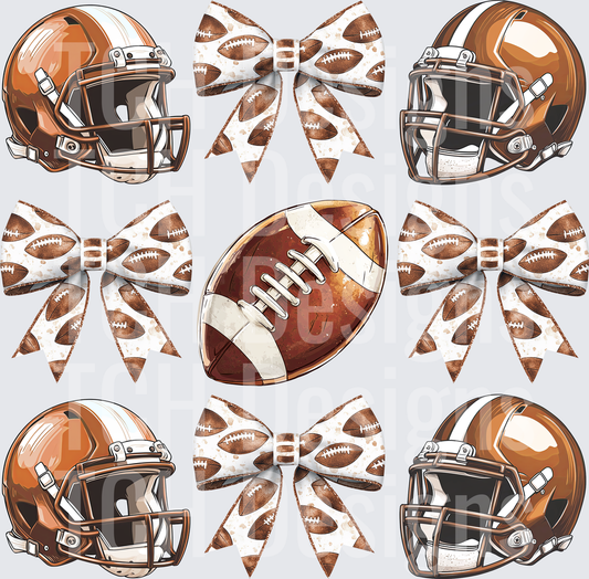 Football Helmets and Bows