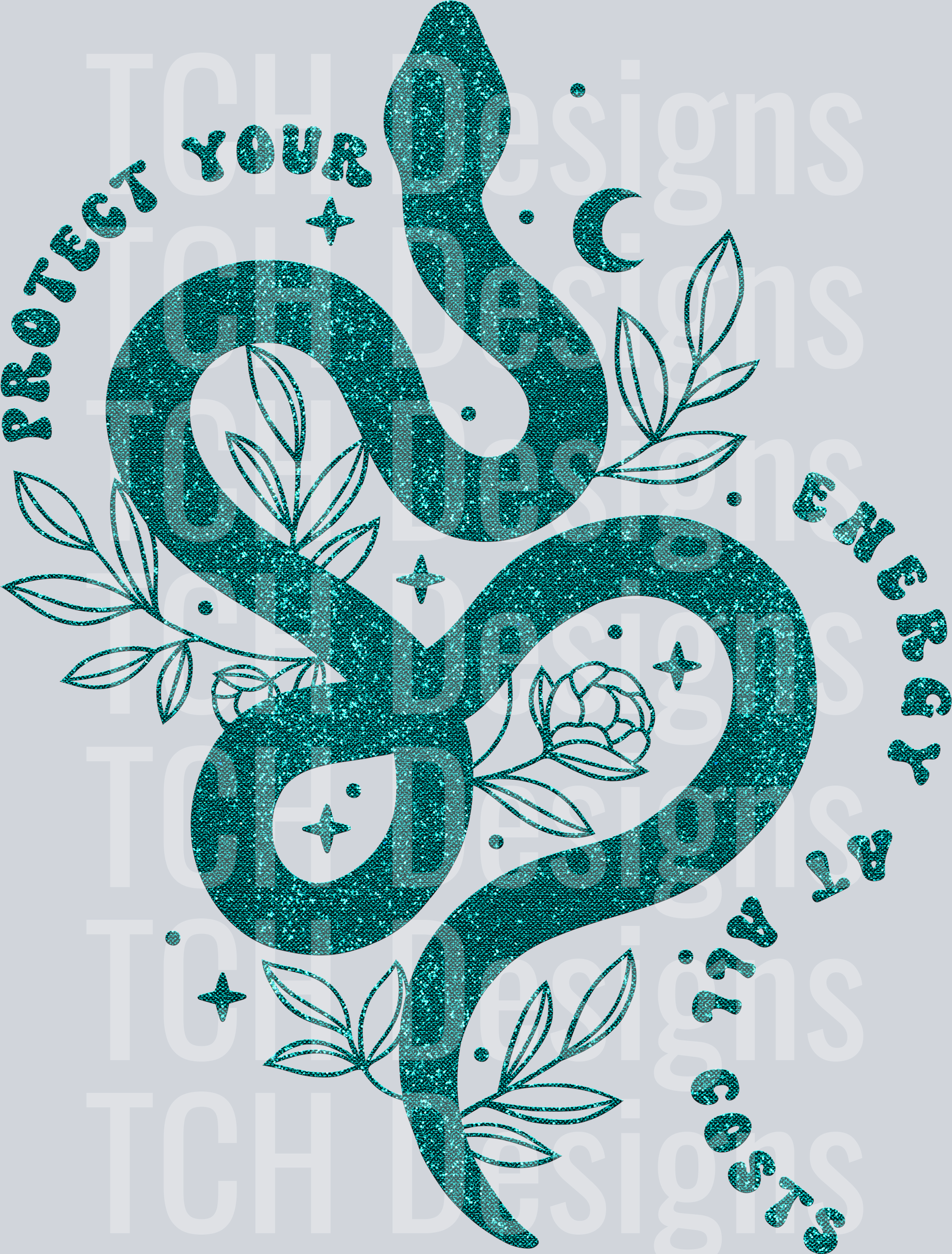 protect your energy snake teal shimmer HWDS