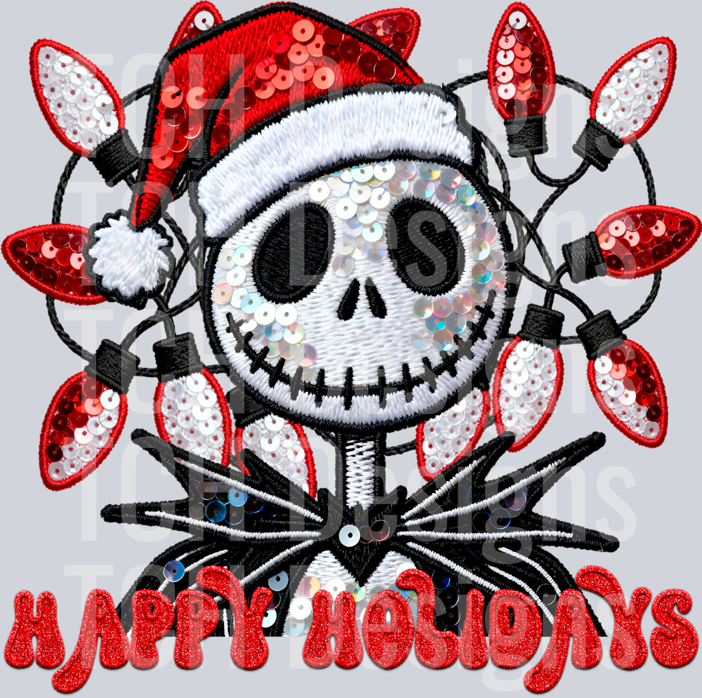 happy holidays sequin jack hwds