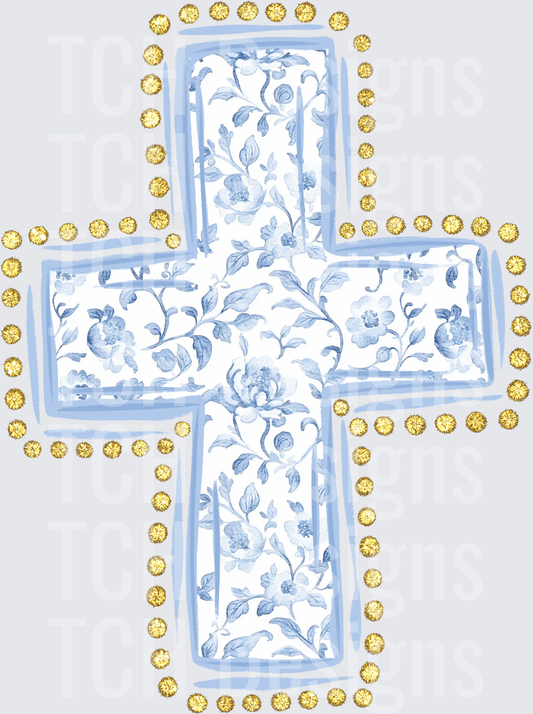 Blue_Toile__Cross_Glitter_Dots