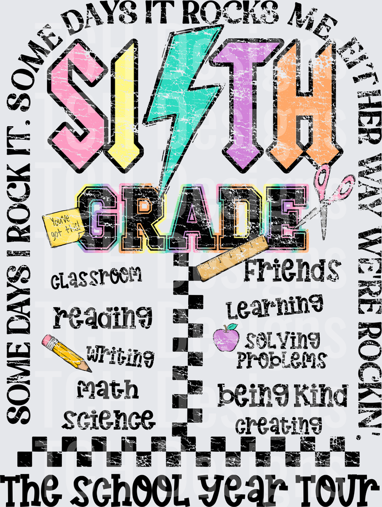 sixth grade distressed back
